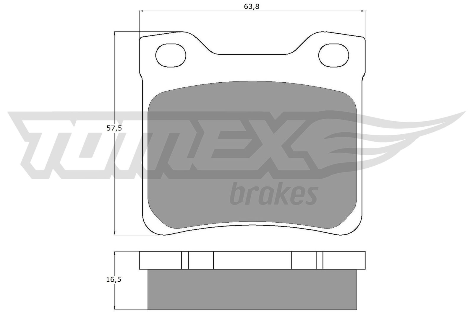 Sada brzdových platničiek kotúčovej brzdy TOMEX Brakes